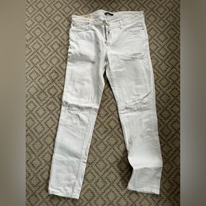 White Athletic Slim Jeans